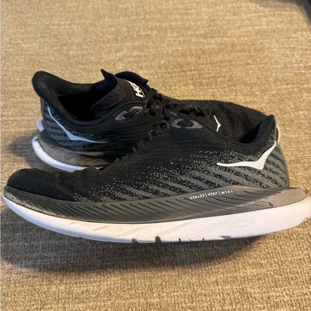 Hoka Mach 5 Black and White Athletic Sneakers. Size 8B - Picture 5 of 8